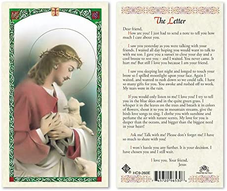 Catholic & Religious Gifts, Jesus with Lamb - The Letter 25/PKG