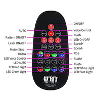 Pattern Party Lights, AMKI 5 Len 3 in 1 DJ Disco Light Strobe Light Projector by DMX 512 Control, Stage Lighting Projector Sound Activated with Remote Control for Karaoke KTV Bar Wedding Halloween