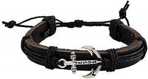 Christian Brands Jesus Anchor Leather Bracelet - 12/pk