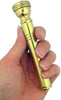 Religious Gifts High Polished Brass Travel Pocket Holy Water Sprinkler in Leather Carrying Case
