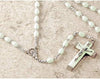 Catholic & Religious Gifts, Rosary Plastic Luminous Silver Chain 5MM 18"