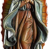 Our Lady of Guadalupe Statue Resin Figurine with Prayer Gift Box, 4 Inch