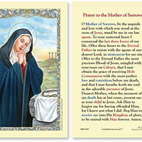 Our Lady of Sorrows Laminated Holy Card - 25/pk