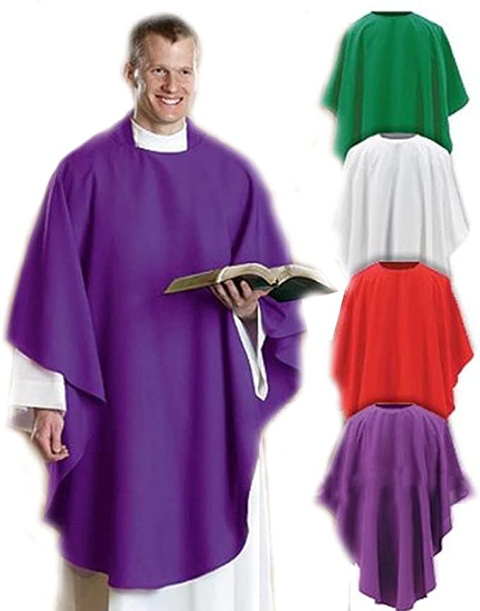 Everyday Chasuble for Clergy Members and Priests (Purple)
