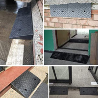 black6/7/8/9/10 cm Height Heavy Duty Kerb Ramps Rubber Curb Ramps Portable Threshold Ramp for Cars Wheelchair Motorcycle Bicycle Scooter Stroller(Size:100x23x9cm)