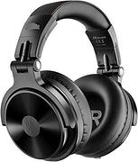 OneOdio Bluetooth Over Ear Headphones, 110 Hrs Wireless/Wired Stereo Sound Foldable Headsets with Deep Bass 50mm Neodymium Drivers for PC/Phone/Tablet - Studio Wireless Pro C, Black