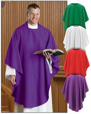 Everyday Chasuble for Clergy Members and Priests (White)
