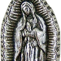 Religious Silver Toned Base Assorted Devotional Charm Pendant Medal, 7/8 Inch, Set of 6