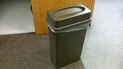 23 Gallon Heavy-Duty Brown Plastic Slim Restaurant Kitchen Trash Can with Lid by LOWPRICESUPPLY