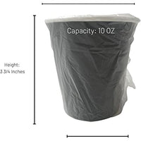 50 PACK - 10 oz. Hotel Motel Room Paper Individually Wrapped Eco-Friendly BLACK Cups Hot Paper Cups