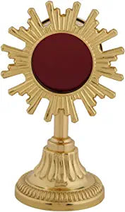 Christian Brands Sudbury Brass Small Ray Design Reliquary Catholic Church Supplies, 5 Inches