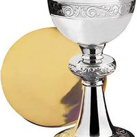 Ornamented Chalice and Paten Set