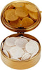 Brass IHS Hospital Communion Pyx, Religious Church Goods, 3 14 Inch, Gold