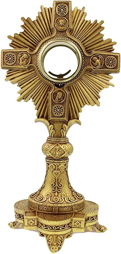 14-inch H Resin Adoration Monstrance with Luna