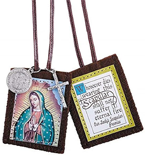 Christian Brands Our Lady of Guadalupe Scapular with Medals - 12/pk