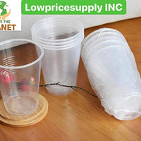 100 PACK - 9 oz. Hotel Motel Room Plastic Translucent Individually Wrapped Cups