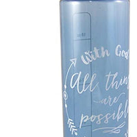 Religious With God All Things Are Possible Matthew 19:26 Water Bottle, 24 Ounce