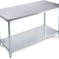 18" x 48" Stainless Steel Work Prep Shelf Table Commercial Restaurant 18 Gauge