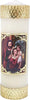 Church Supply Candle - Will and Baumer - Hand-Decorated Family Prayer Paraffin Devotional Candle with Decal, 8-Inch, Holy Family