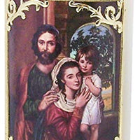 Church Supply Candle - Will and Baumer - Hand-Decorated Family Prayer Paraffin Devotional Candle with Decal, 8-Inch, Holy Family