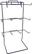 Counter Top Display Rack with 12 Hooks, Display Stand for Peg Board, 17.75" x 10" Inches (Black)