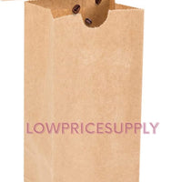 Pack of 100, Solid 1/2 Lb Kraft Tin Tie Coffee Bags with Reclosable Tin Tie For Food Packaging 7 3/4"x3 3/8"x2 1/2"