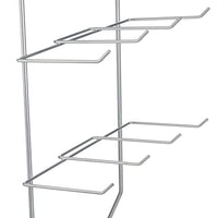 Countertop Peg Hook Display Rack in Silver 17.75 H x 10 W Inches