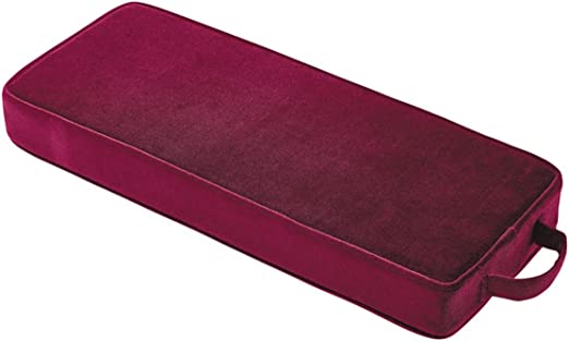 Religious Gifts Microfiber and High Density Foam Personal Prayer Kneeler Pad, Burgundy, 18 3/4 Inch