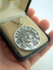Silver Toned Base Thorn Crown ECCE Homo Sorrowful Jesus Christ Head Medal, 1 1/8 Inch