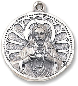 Creed Scapular Sacred Heart Medal and Chain 24"