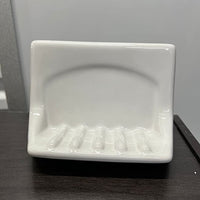 6 x 4 White Porcelain Soap Holder Tile-in Mount
