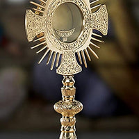 Cross and Rays Monstrance with Luna