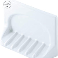 6 x 4 White Porcelain Soap Holder Tile-in Mount