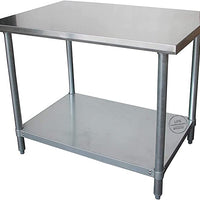 30" x 36" Stainless Steel Work Prep Table Undershelf Restaurant Backsplash NSF