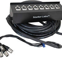 Stellar Labs Cable, 3Pos XLR Plug-Jack, 8Port, 32Ft