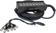 Stellar Labs Cable, 3Pos XLR Plug-Jack, 8Port, 32Ft