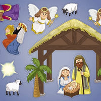 Christian Brands Religious Nativity Manger Scene Magnet Decal Set