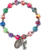 Guardian Angel Colorful Bead Bracelet, 7 1/2 Inch