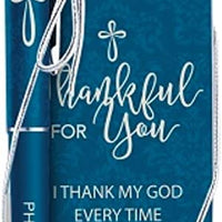 I Thank God Bible Verse Ballpoint Pen with Bookmark Gift Set
