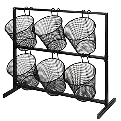 Six Mesh Basket Counter Display - 20 W x 9 D x 19 H Inches