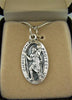 Silver Toned Base Saint Christopher Travel Transportation Medal, 1 1/16 Inch
