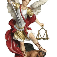 Luciana Series 24" St. Michael, Wooden Base