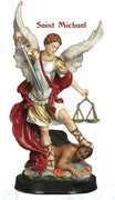 Luciana Series 24" St. Michael, Wooden Base