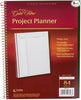 TableTop King 20-816 Gold Fibre 7 1/4" x 9 1/2" Wirebound Project Planner with Green Cover - 6/Pack