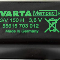 VARTA 55615703012 NIMH Battery, Button Cell, 3.6V, 150mAh