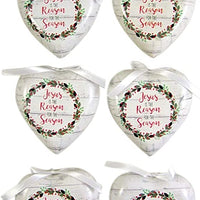Jesus is The Reason for The Season Christmas Decoupage Ornament, 3 Inch, Pack of 6