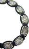 Silver Toned Archangel Saint Michael Medal on Adjustable Cord Bracelet, 8 Inch
