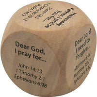 Wooden Religious Prayer Starter Cube for Kids, 1 1/4 Inch