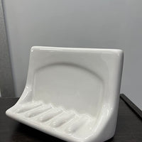 6 x 4 White Porcelain Soap Holder Tile-in Mount