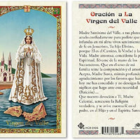 Spanish Virgen DEL Valle Laminated Prayer Cards - 25/PKG…